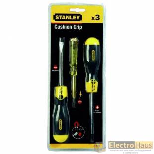 Набор отверток STANLEY 0-65-012 CushionGrip и тестера напряжения